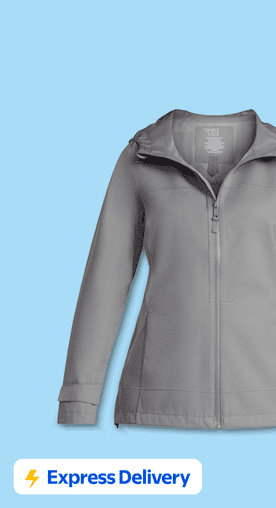 Image shows Time and Tru Women's and Women's Plus Rain Jacket