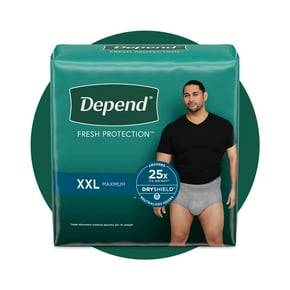 A pack of Depend Fresh Protection Underwear for Men.