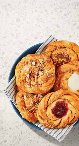 A plate of pastries are shown.