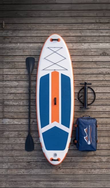 A paddle board on a dock