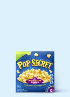 Pop Secret popcorn is shown.