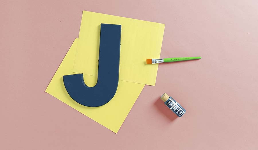 painting wood letter