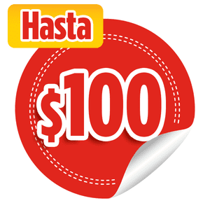 Hasta $100