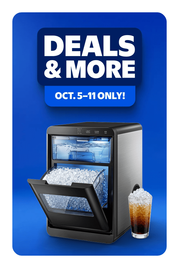 Image shows Simzlife Nugget Ice Maker Countertop, 44lbs per Day Soft Chewable Pebble Nugget Ice Machine, One-Touch Self-Cleaning with Touch Screen for