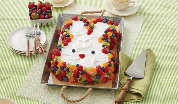 Bunny shaped cake with berries