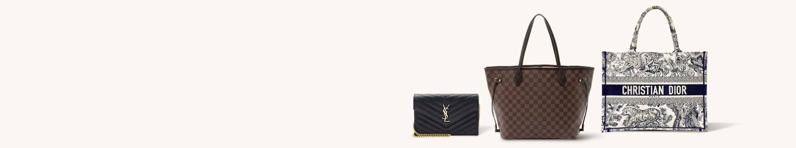 Three designer bags.