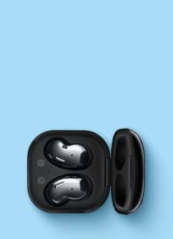Earbuds in a case shown.