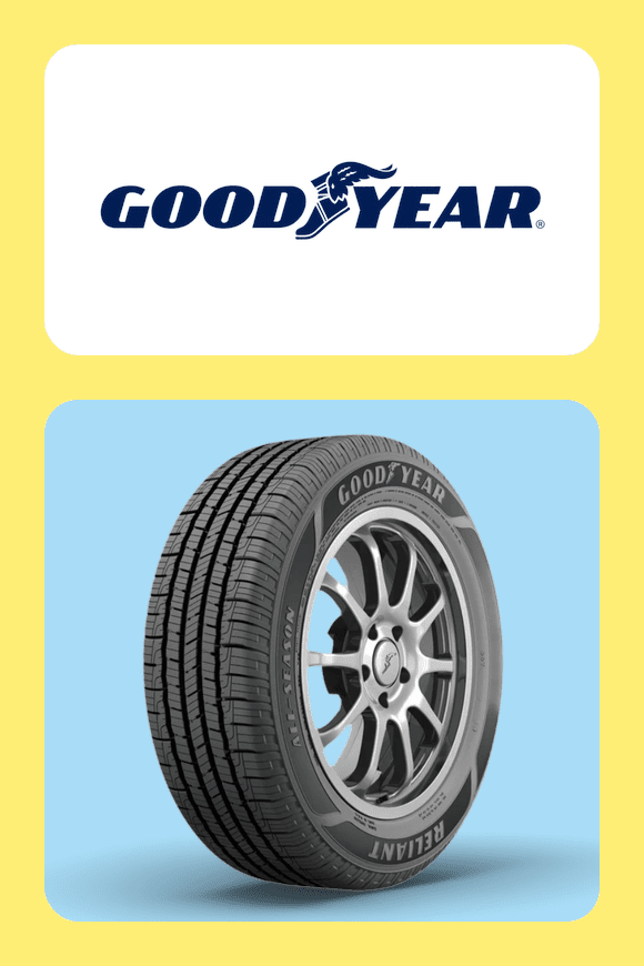 Image shows Goodyear Reliant All-Season 215/70R15 98T All-Season Tire Fits: 2005 Dodge Grand Caravan SE Plus, 2005-15 Toyota Tacoma Base