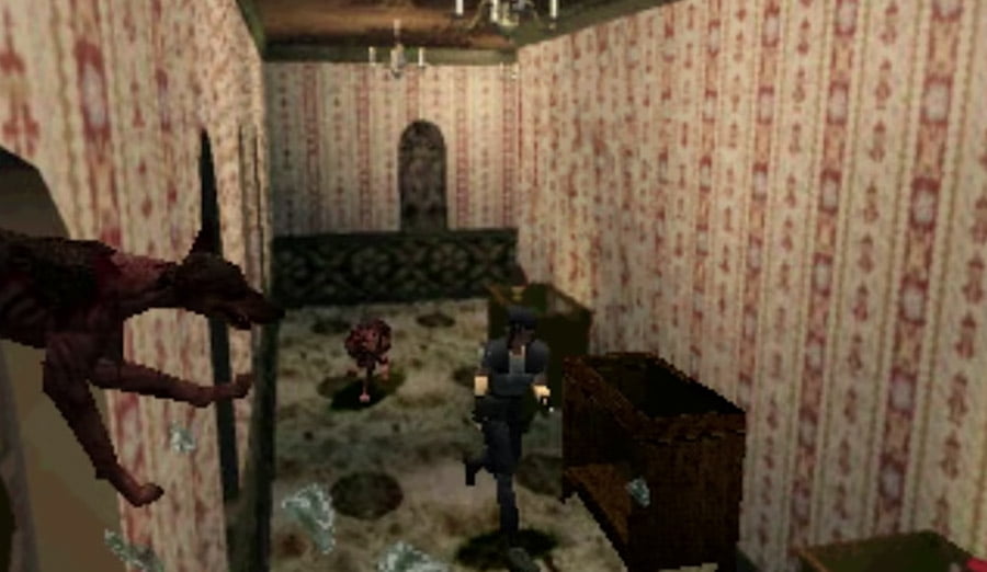 PlayStation Classic - The iconic zombie dog scene from Resident Evil: Director’s Cut.