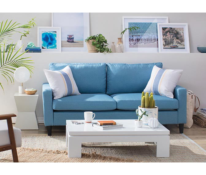 Find your peaceful style. Calm coastal. Accent a beachy palette with soothing blues.