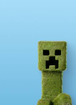 Image shows a Creeper from Minecraft.