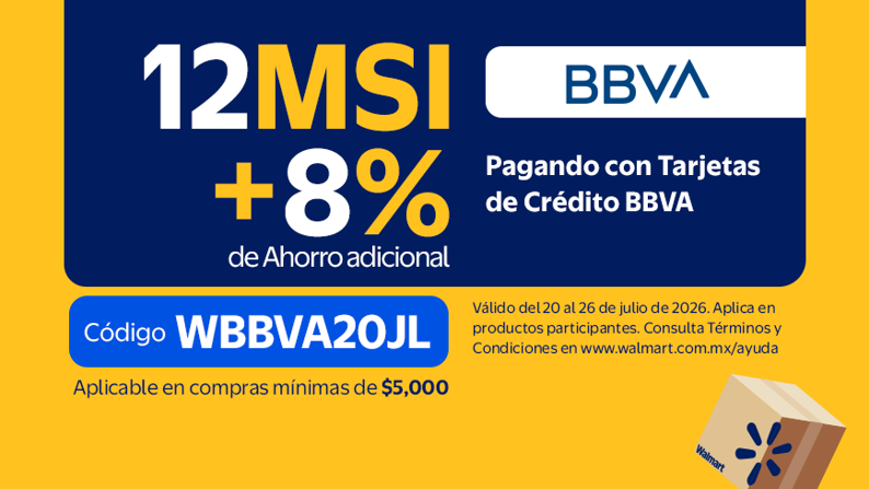 BBVA 12MSI +8 %