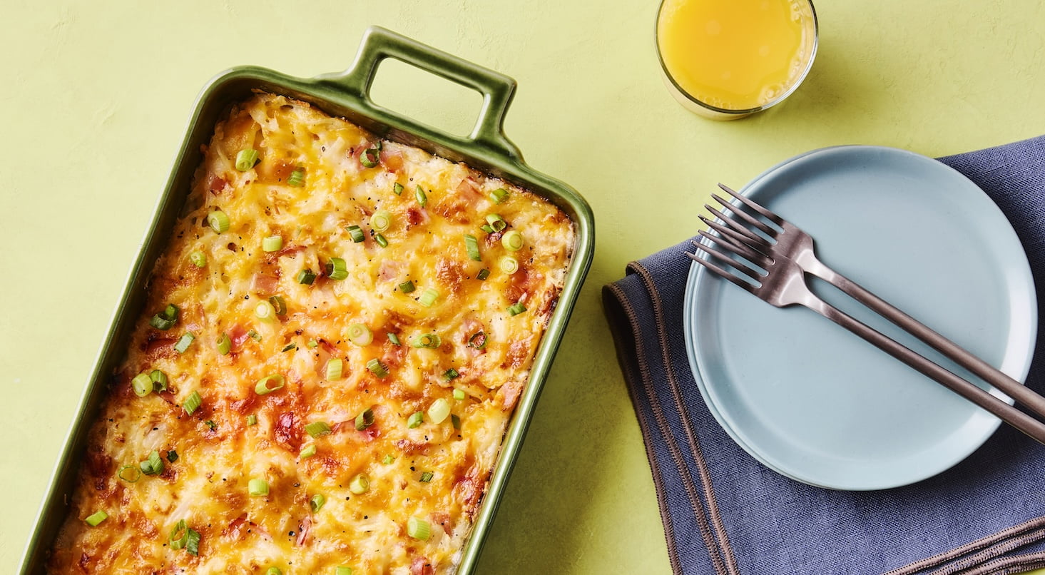 Cheesy ham & hashbrown casserole