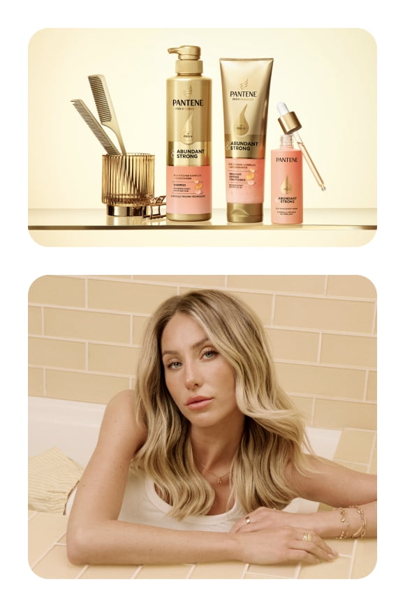 Alix Earle's hair routine! Her go-to: the Abundant & Strong collection. Shop now.