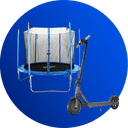 Trampolín y scooter en gran oferta