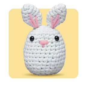 A crochet rabbit.