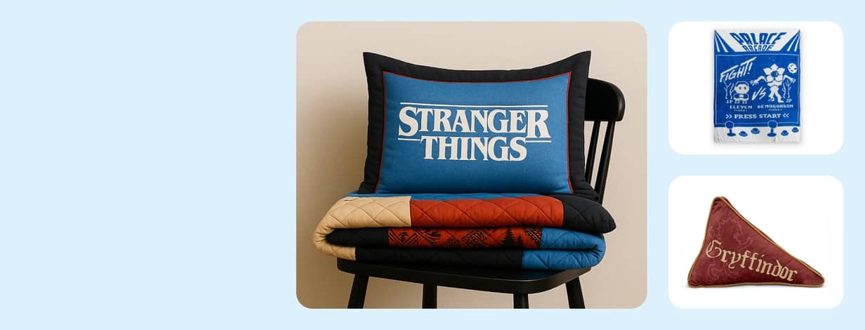harry potter and stranger things licensed bedding