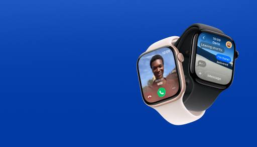 Two Apple Watch styles in white and black.