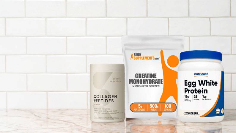 Three containers of supplements.
