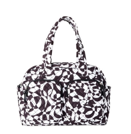 Rosetti Handbag Shoulder Bag Floral Pattern Faux Leather braided handles/  Trim. | eBay