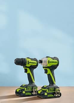 Two power drills.