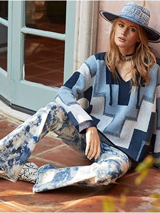 Shop by category: Chic flares, cloud prints, and more.