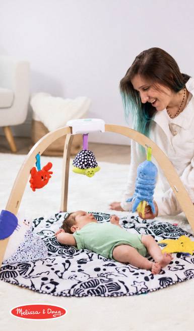 Melissa and Doug tummy time activity mat for babies.