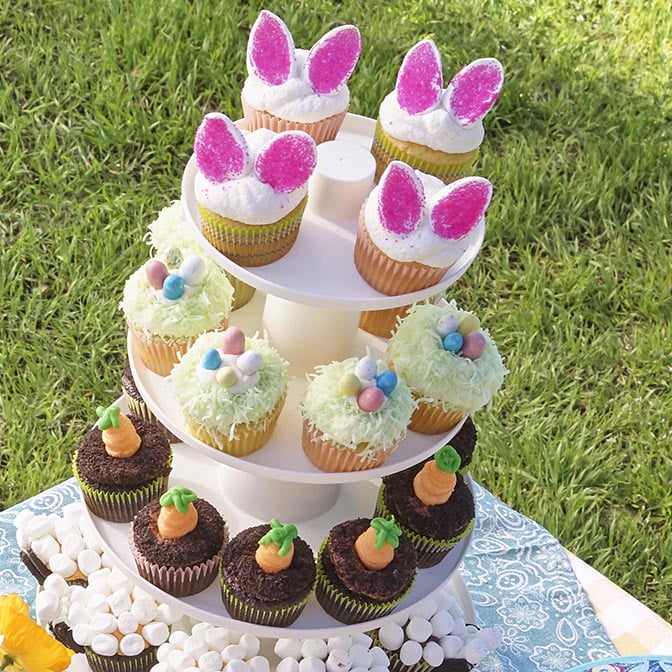 Easter cupcake tower