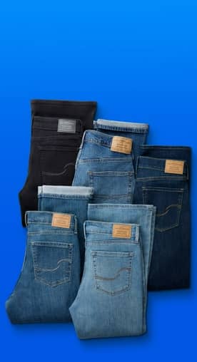 Five different shades of jeans from Levi Strauss and Co.