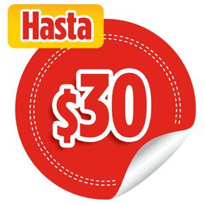 Hasta $30