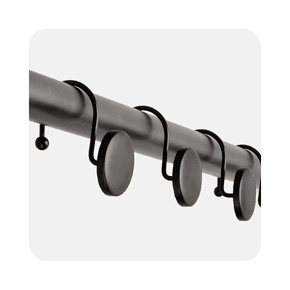 lack shower rod and hooks