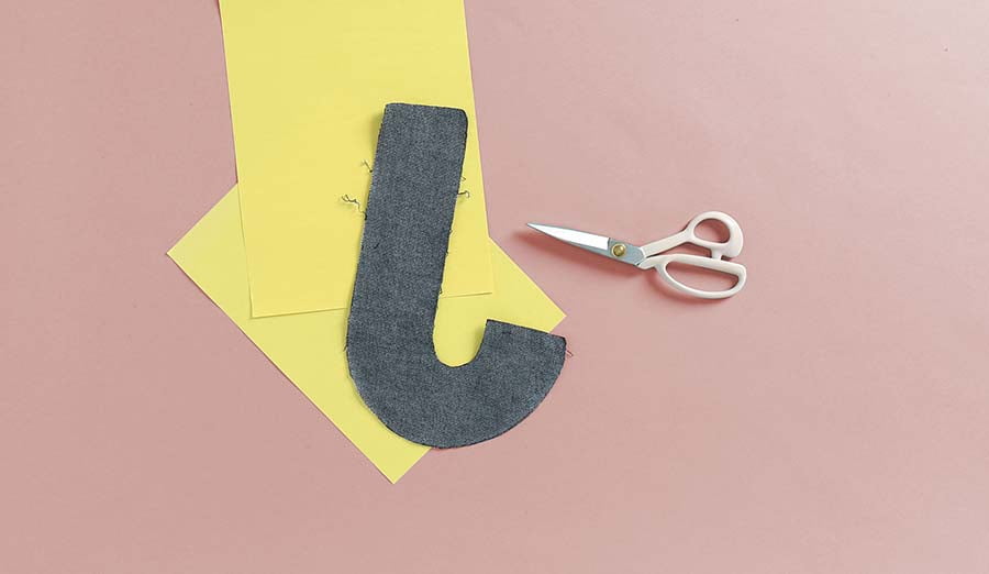 letter with dried mod podge