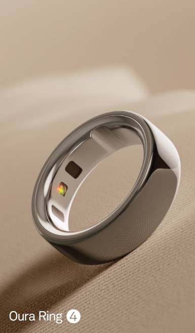 Silver Oura Ring.