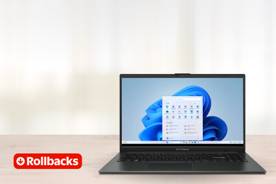 Rollbacks and more. Laptop shown.