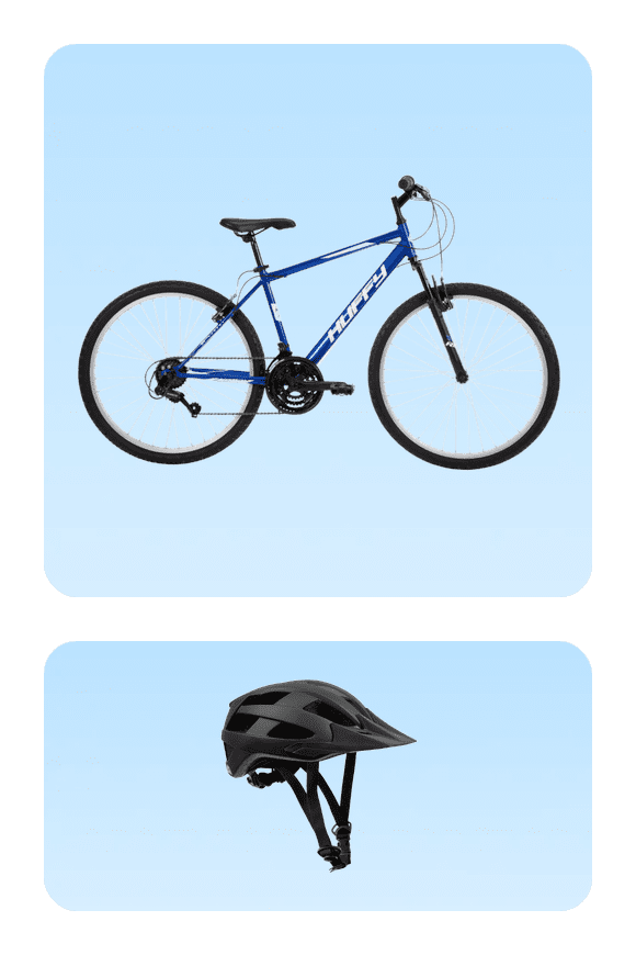 Bike and helmet