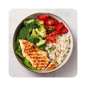build your own bowl made with frozen protein and vegetables