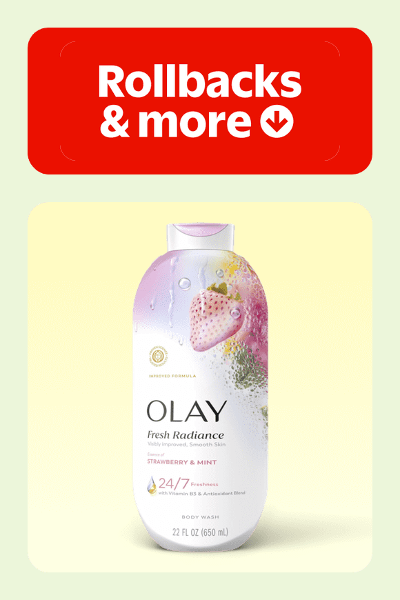 Image shows Olay Fresh Radiance Body Wash with Essence of Strawberry and Mint