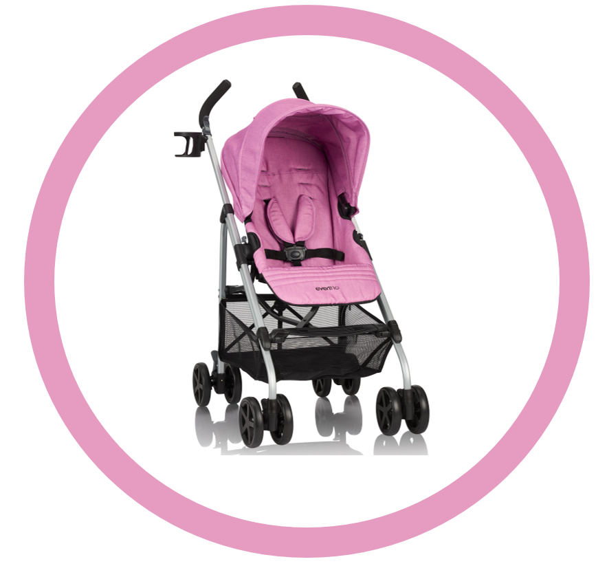 maclaren stroller pink and gray
