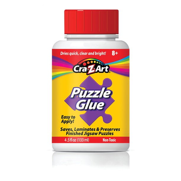 MasterPieces - Jigsaw Puzzle Glue Bottle with Swivel Spreader Cap, 10oz -  Clear 