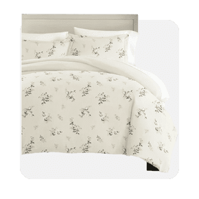floral cream duvet cover