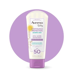 Aveeno Baby Continuous Protection Sensitive Skin sunscreen.