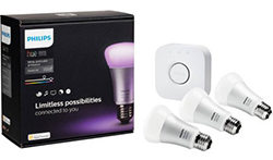 Phillips hue smart lighting kit with hub and multi-colored lights