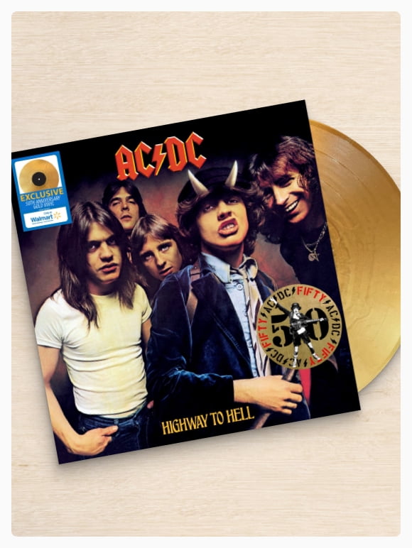 AC/DC. Get the 50th anniversary gold vinyl, only at Walmart. 