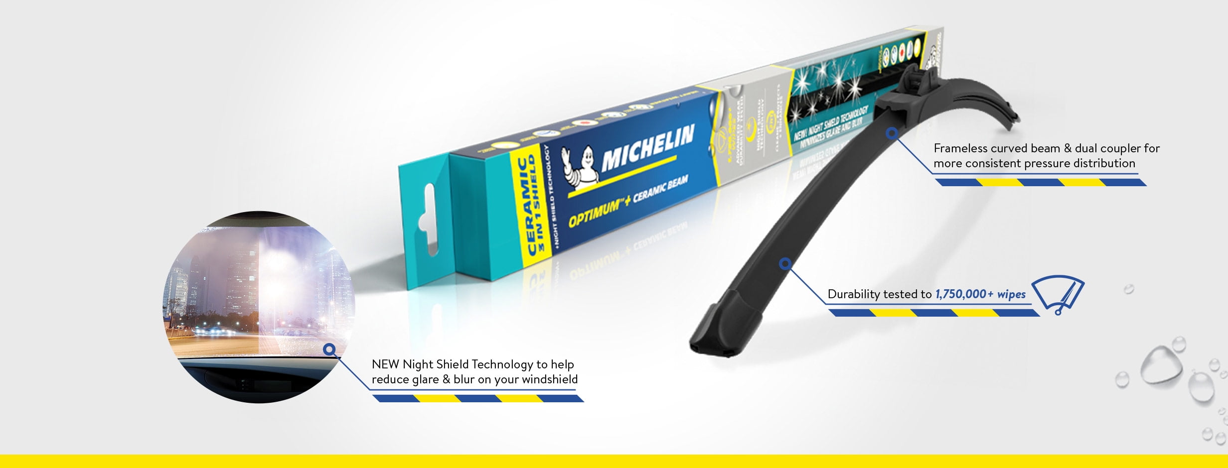 14-Inch Michelin High-Performance Windshield Wiper – Easy Install, Front Or Rear