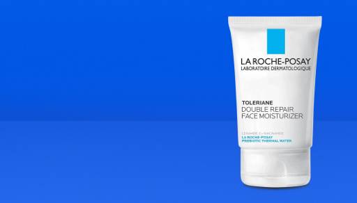 Image shows a bottle of Laroche-Posay cream.