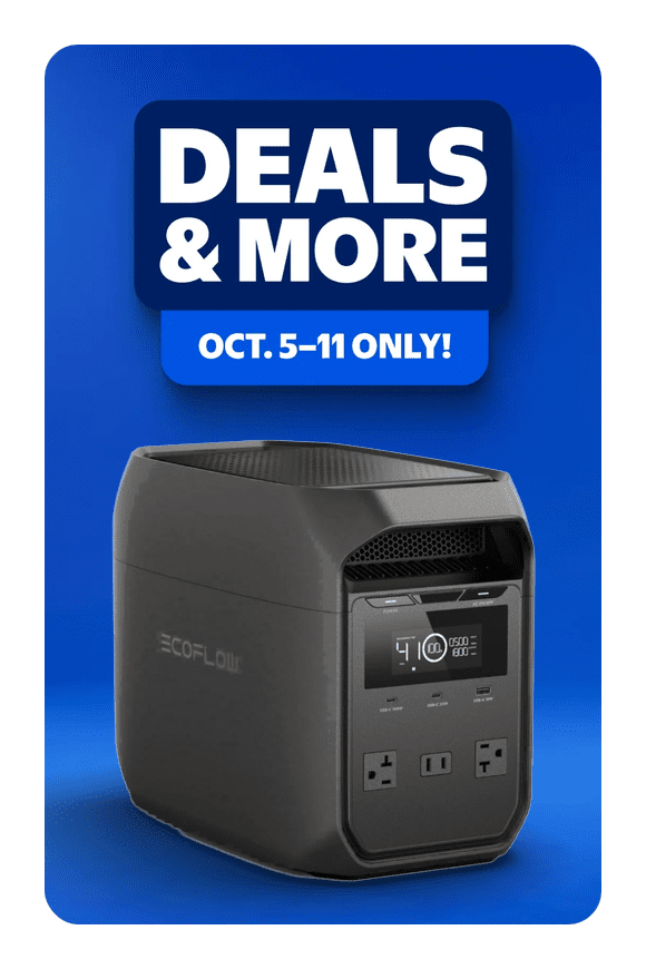 Image shows EcoFlow DELTA 2 Lite 1800W Continuous / 2200W Peak Solar Generator for Home Backup