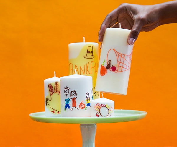 Thanksgiving Craft Candle Keepsake