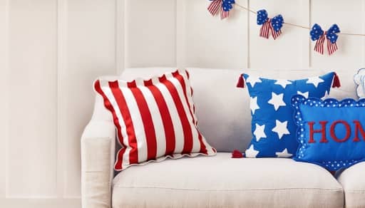 Pillows, sofa.