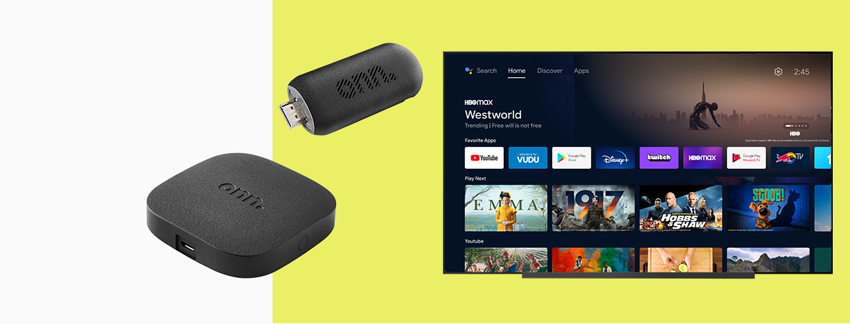 Stream onn. Get more from your TV, plus easy setup using your Google