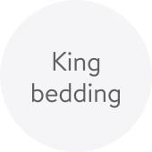 King bedding.